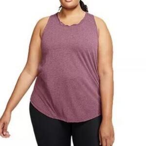 Nike Dri-fit Yoga Twist Tank Training Size 2X Sleeveless Quick Dry Fabric Mauve